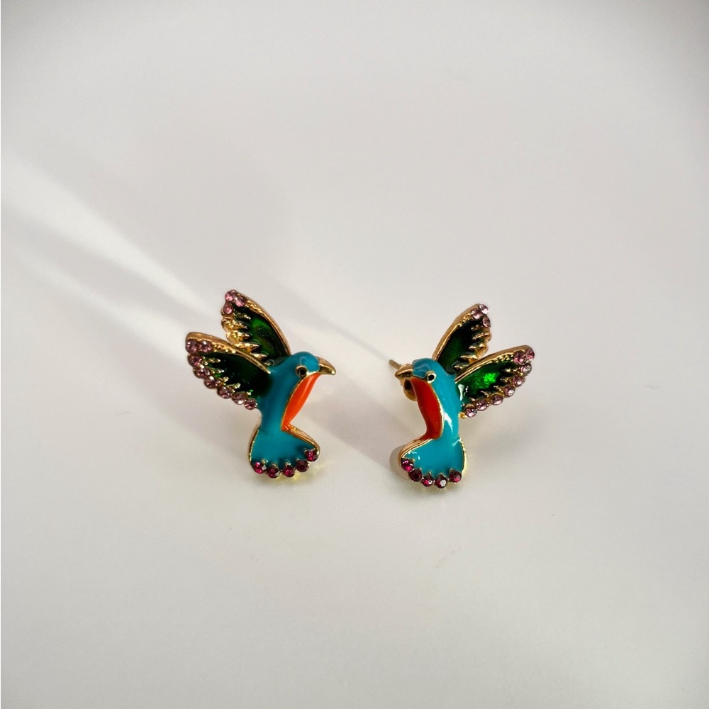 Happy Hummers Post Earrings - Picture 3 of 6